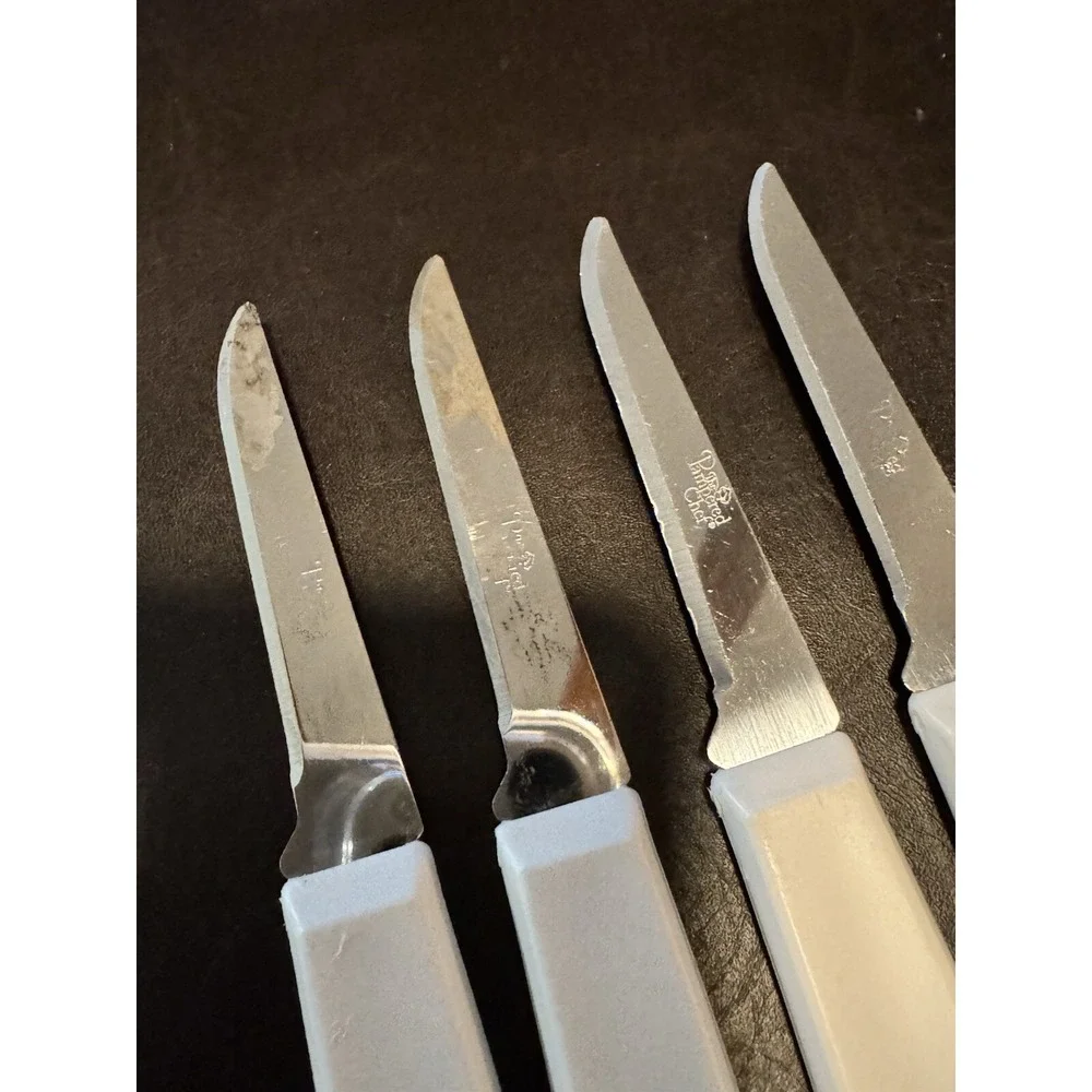 Pampered Chef‎ Quikut Paring Knife White Handle And Joie Mixed Lot 7 Pieces
